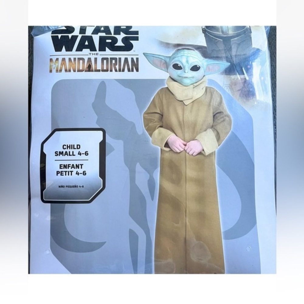 STAR WARS Yoda Kids Halloween costume robe and mask - small 4-6